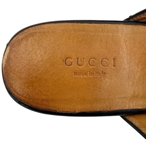 Gucci Black Princetown Leather Loafers